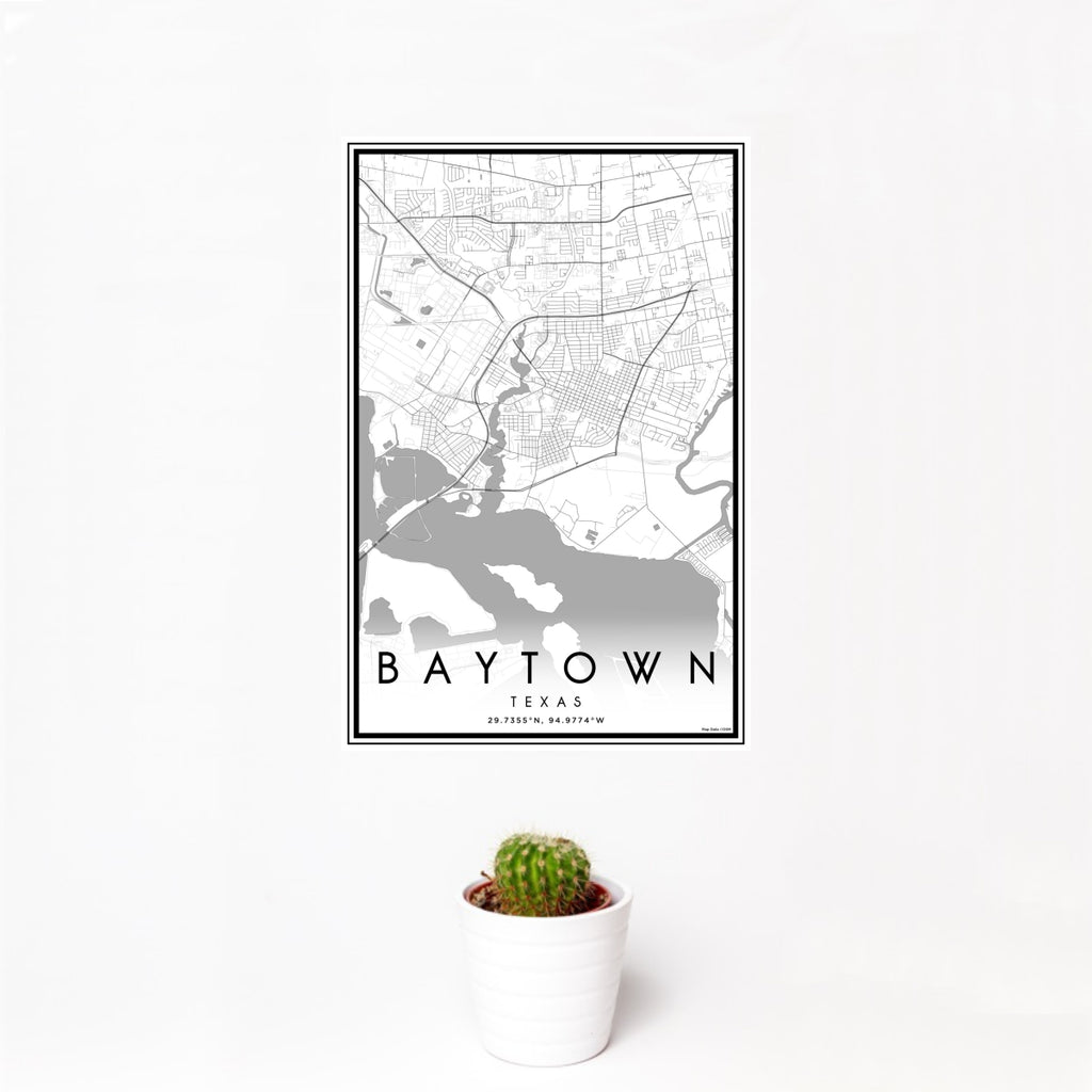 Baytown - Texas Classic Map Print