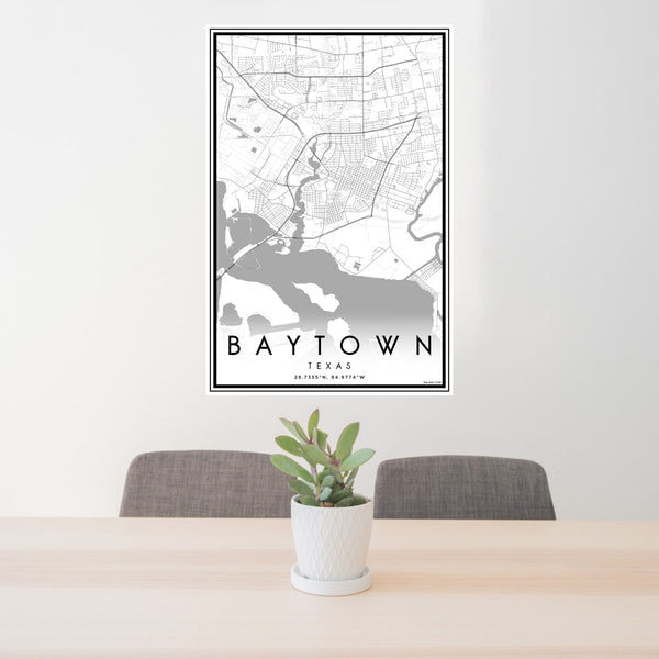 Baytown - Texas Classic Map Print
