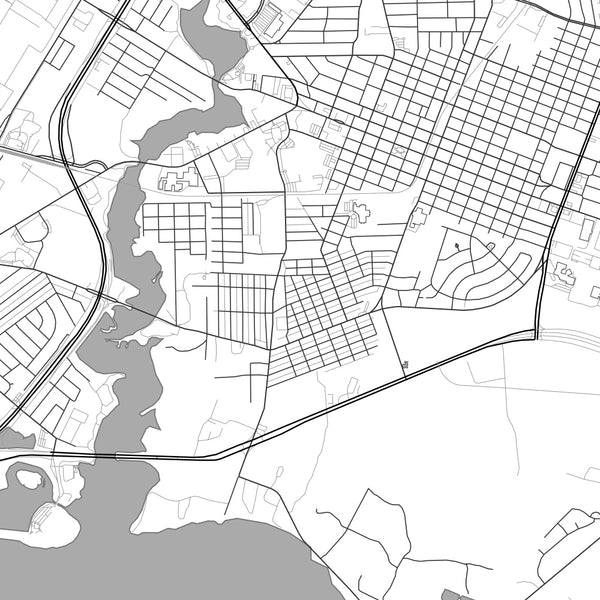 Baytown - Texas Classic Map Print