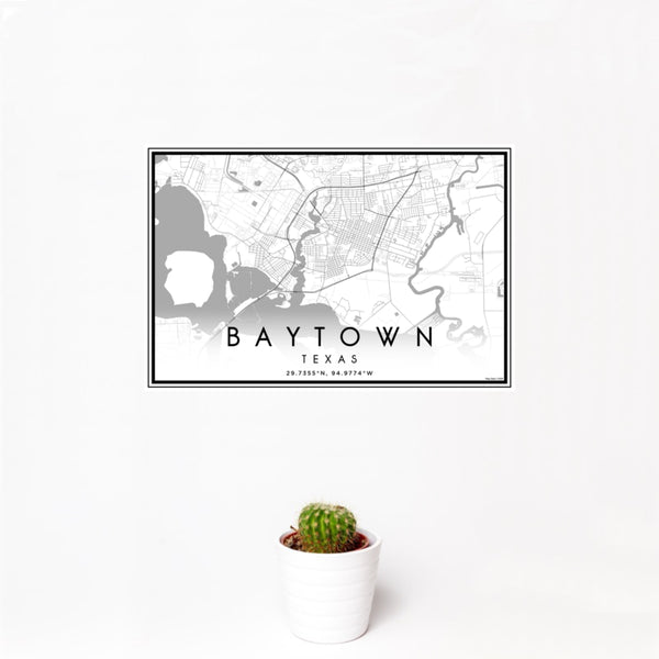 Baytown - Texas Classic Map Print
