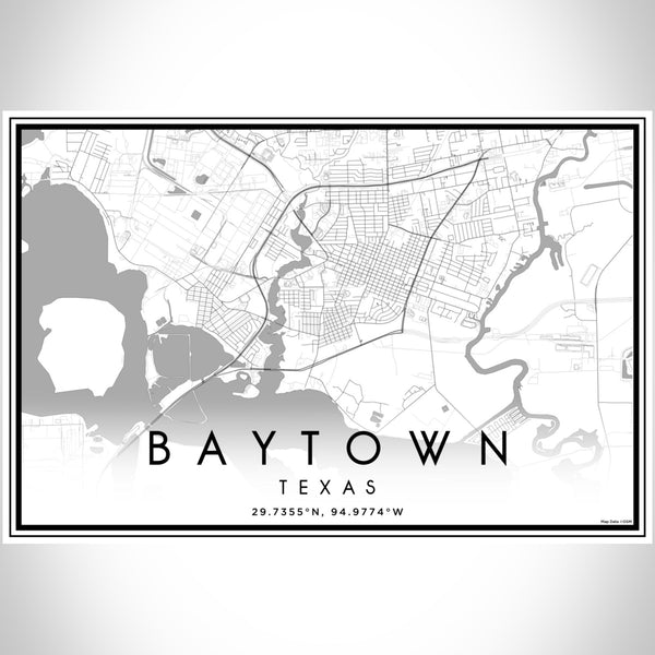 Baytown - Texas Classic Map Print