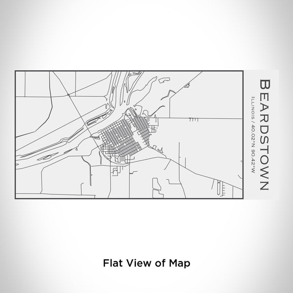 Rendered View of Beardstown Illinois Map Engraving on 17oz Stainless Steel Insulated Cola Bottle in White