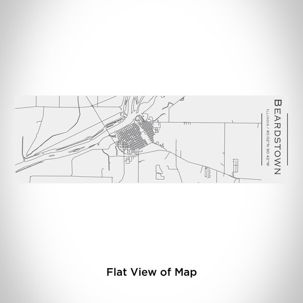 Rendered View of Beardstown Illinois Map Engraving on 10oz Stainless Steel Insulated Cup with Sliding Lid in White