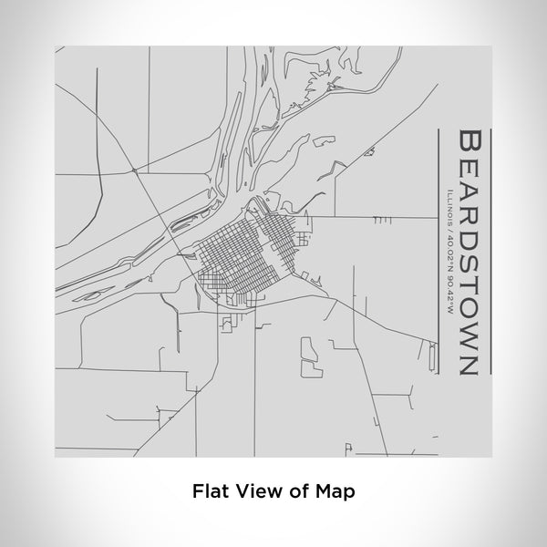 Rendered View of Beardstown Illinois Map Engraving on 17oz Stainless Steel Insulated Tumbler