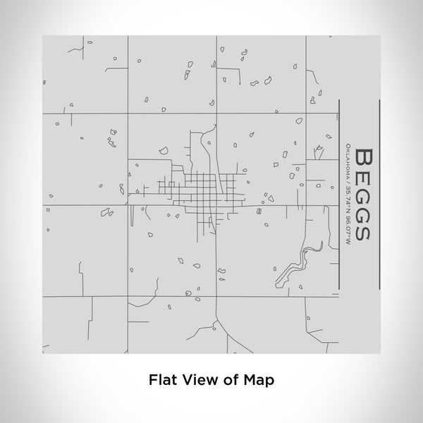 Rendered View of Beggs Oklahoma Map Engraving on 17oz Stainless Steel Insulated Tumbler