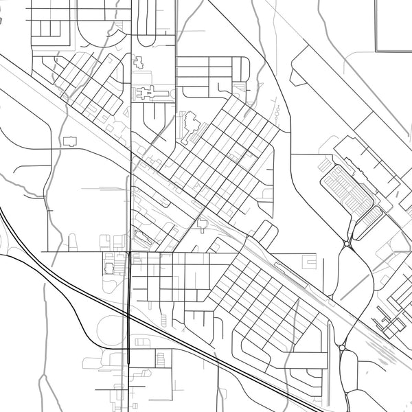 Belgrade Montana Map Print in Classic Style Zoomed In Close Up Showing Details