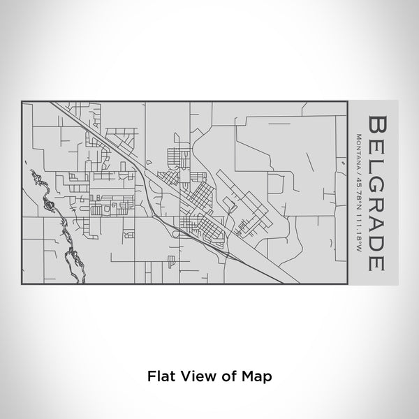 Rendered View of Belgrade Montana Map Engraving on 17oz Stainless Steel Insulated Cola Bottle