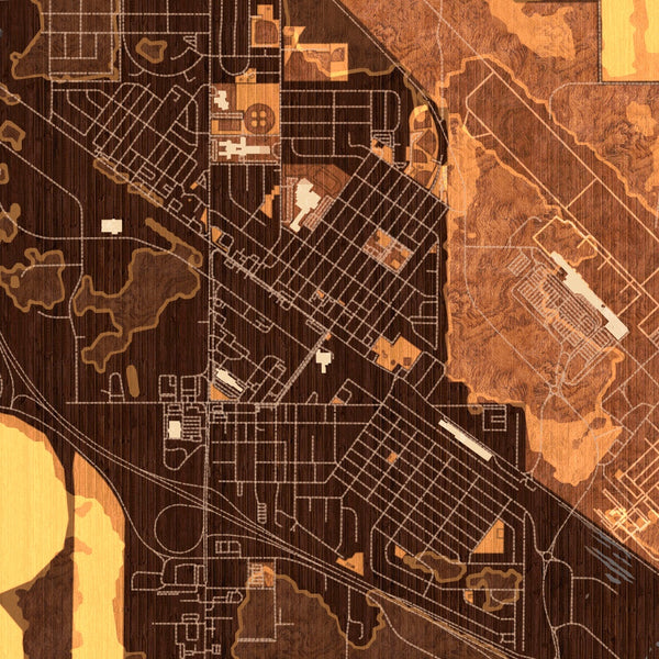 Belgrade Montana Map Print in Ember Style Zoomed In Close Up Showing Details