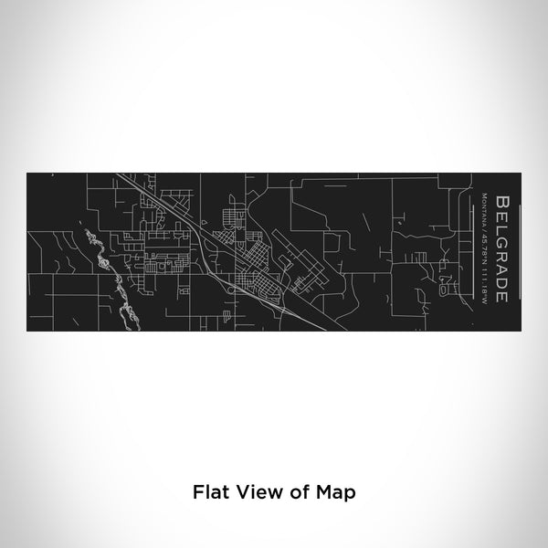 Rendered View of Belgrade Montana Map Engraving on 10oz Stainless Steel Insulated Cup with Sliding Lid in Black