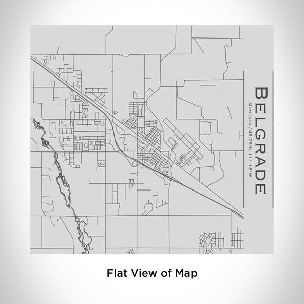 Rendered View of Belgrade Montana Map Engraving on 17oz Stainless Steel Insulated Tumbler