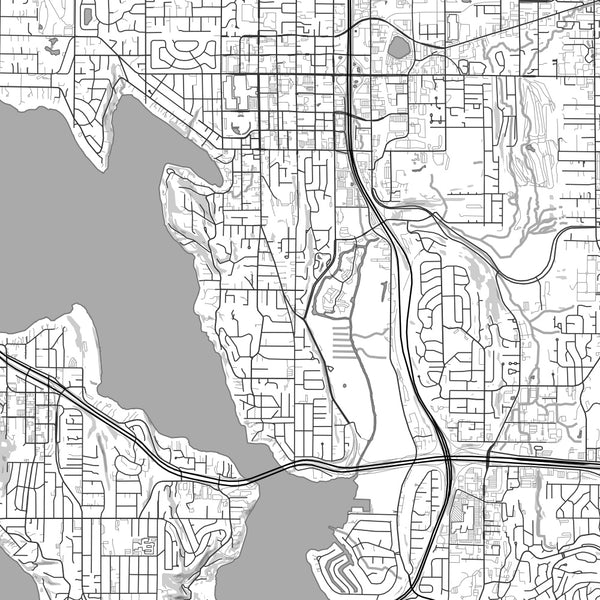 Bellevue - Washington Classic Map Print