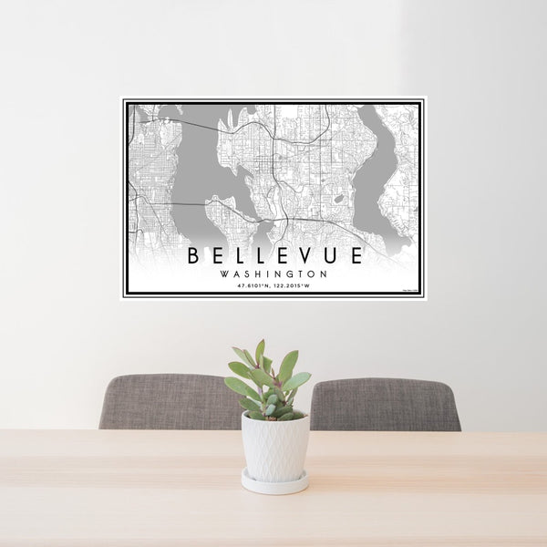 Bellevue - Washington Classic Map Print