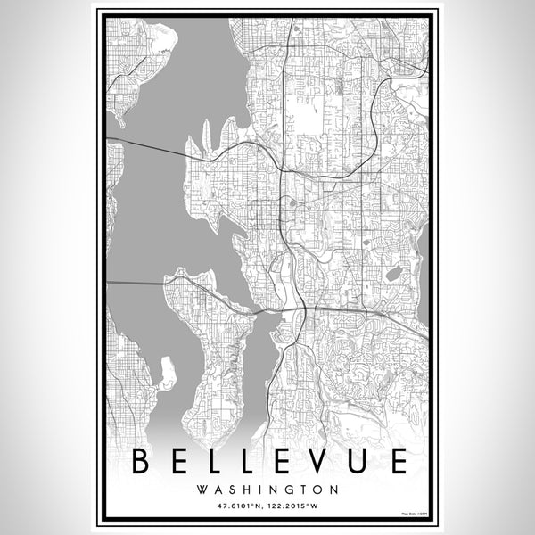 Bellevue - Washington Classic Map Print