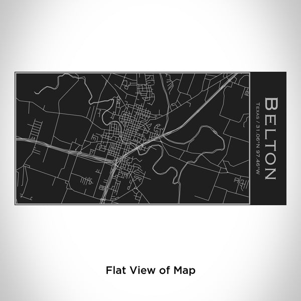 Rendered View of Belton Texas Map Engraving on 17oz Stainless Steel Insulated Cola Bottle in Black