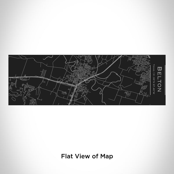 Rendered View of Belton Texas Map Engraving on 10oz Stainless Steel Insulated Cup with Sliding Lid in Black