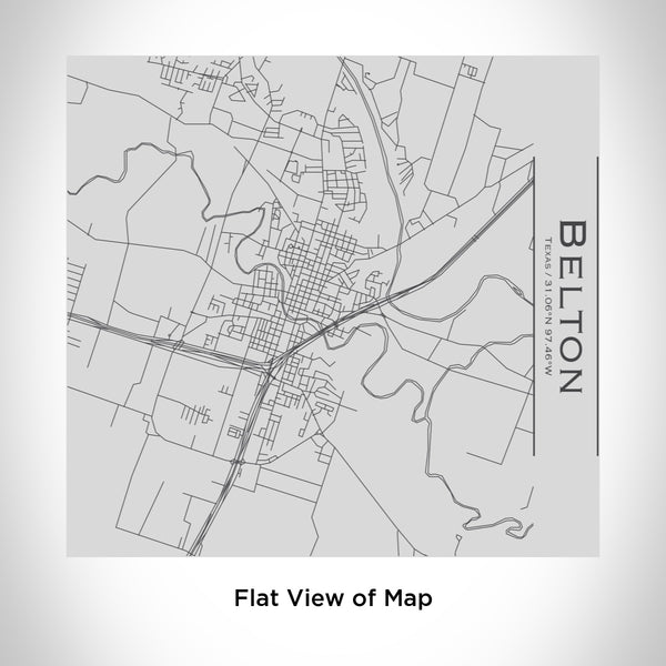 Rendered View of Belton Texas Map Engraving on 17oz Stainless Steel Insulated Tumbler