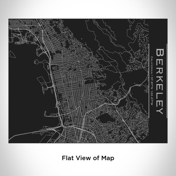 Berkeley - California Map Bottle with Bamboo Top in Matte Black