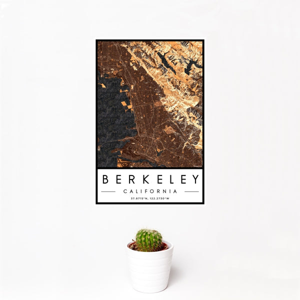 Berkeley - California Map Print in Ember