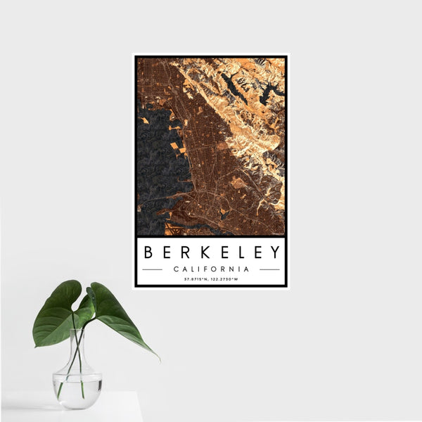 Berkeley - California Map Print in Ember