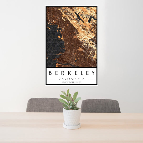Berkeley - California Map Print in Ember
