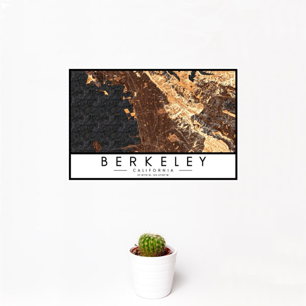 Berkeley - California Map Print in Ember