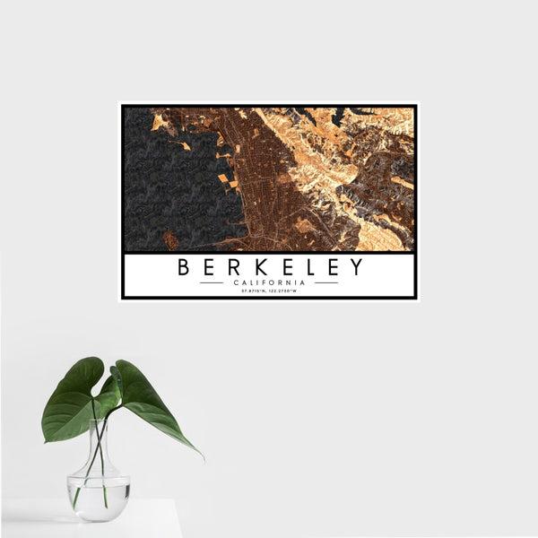 Berkeley - California Map Print in Ember