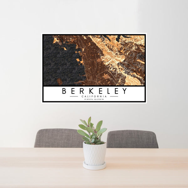 Berkeley - California Map Print in Ember