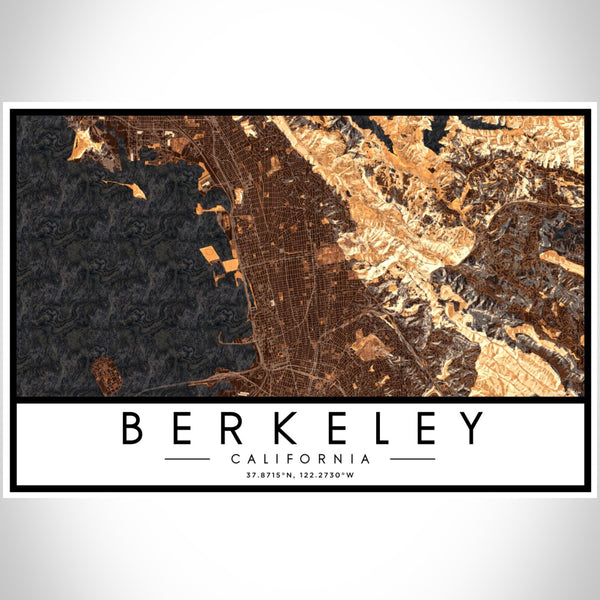 Berkeley - California Map Print in Ember