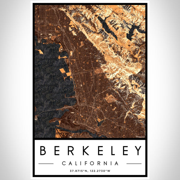 Berkeley - California Map Print in Ember