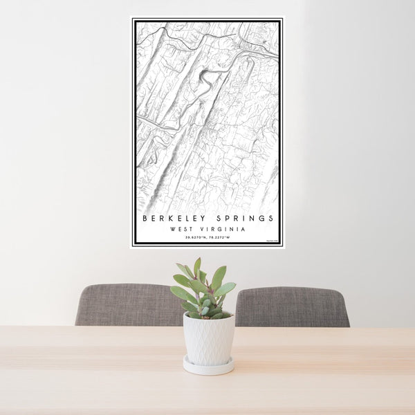 Berkeley Springs - West Virginia Classic Map Print