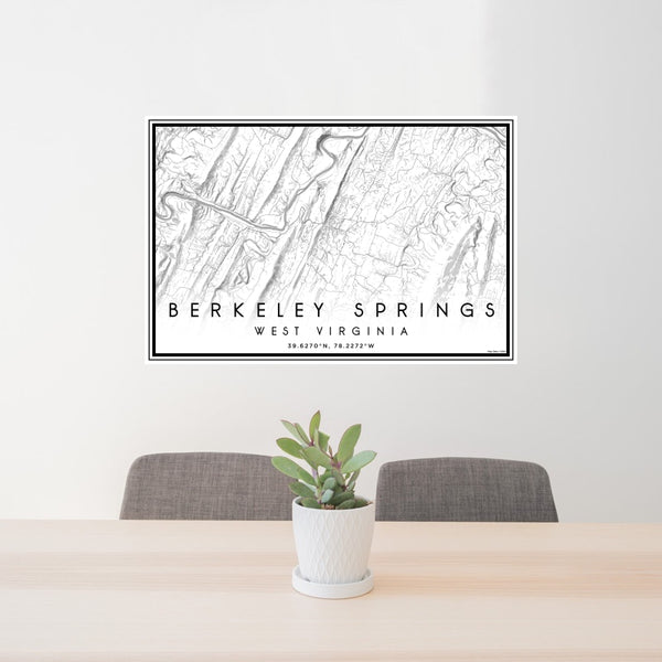 Berkeley Springs - West Virginia Classic Map Print