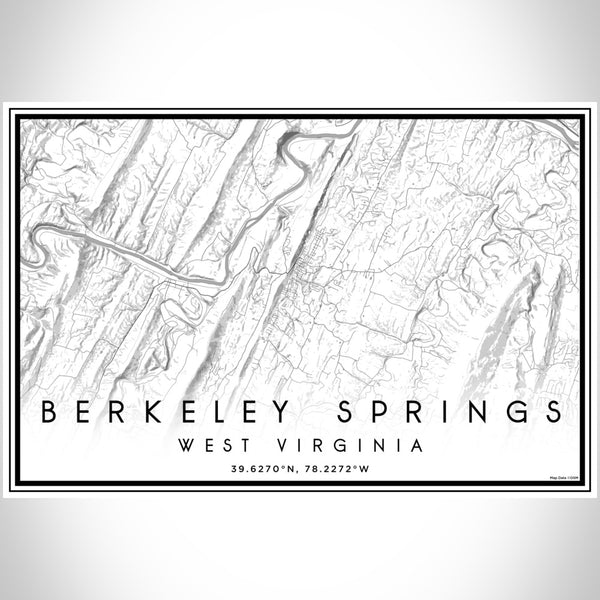 Berkeley Springs - West Virginia Classic Map Print