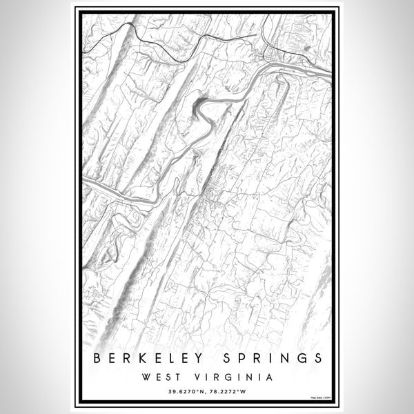 Berkeley Springs - West Virginia Classic Map Print