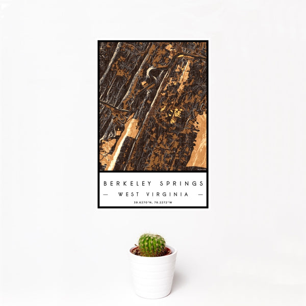 Berkeley Springs - West Virginia Map Print in Ember