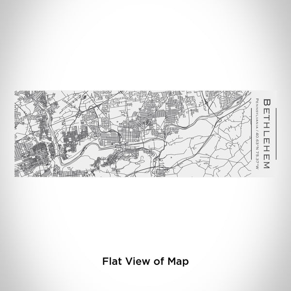 Rendered View of Bethlehem Pennsylvania Map Engraving on 10oz Stainless Steel Insulated Cup with Sliding Lid in White