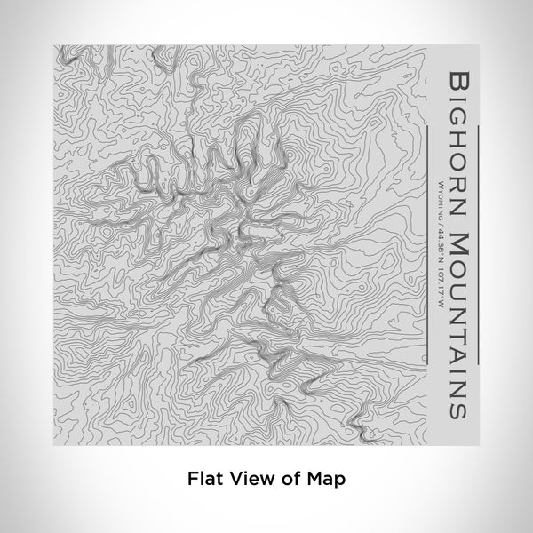 Rendered View of Bighorn Mountains Wyoming Map Engraving on 17oz Stainless Steel Insulated Tumbler