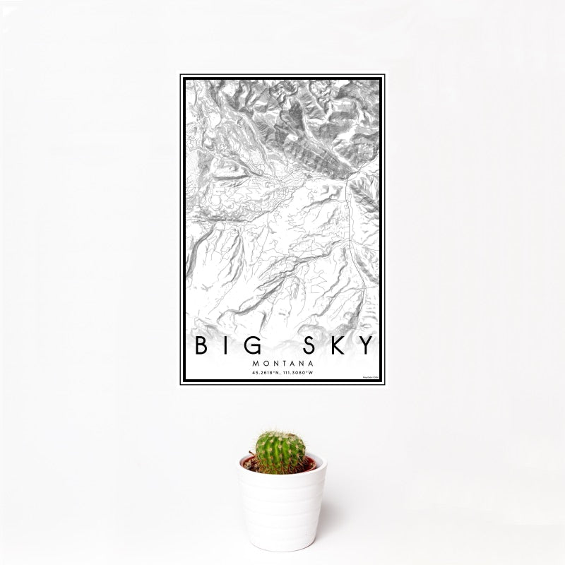 Big Sky - Montana Classic Map Print