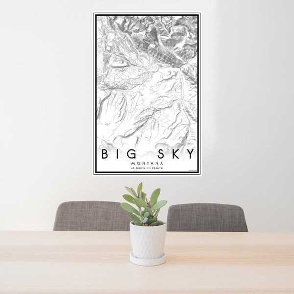 Big Sky - Montana Classic Map Print