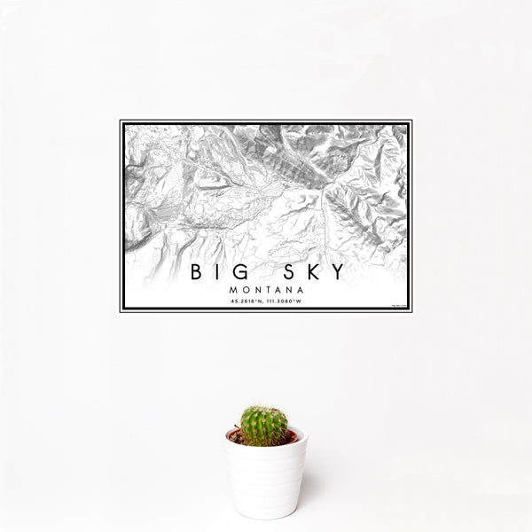 Big Sky - Montana Classic Map Print