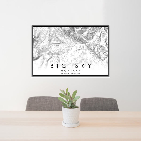 Big Sky - Montana Classic Map Print