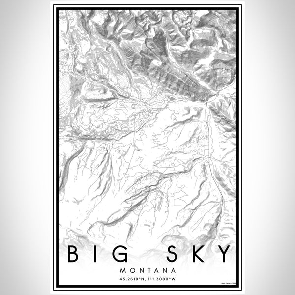 Big Sky - Montana Classic Map Print