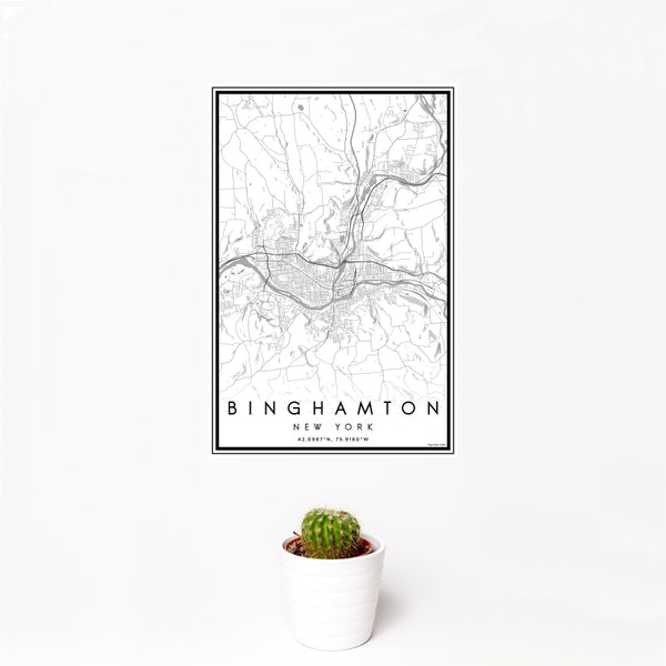 Binghamton - New York Classic Map Print