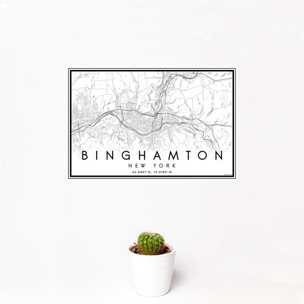 Binghamton - New York Classic Map Print