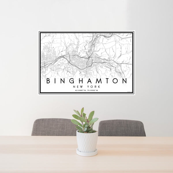 Binghamton - New York Classic Map Print
