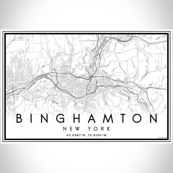 Binghamton - New York Classic Map Print