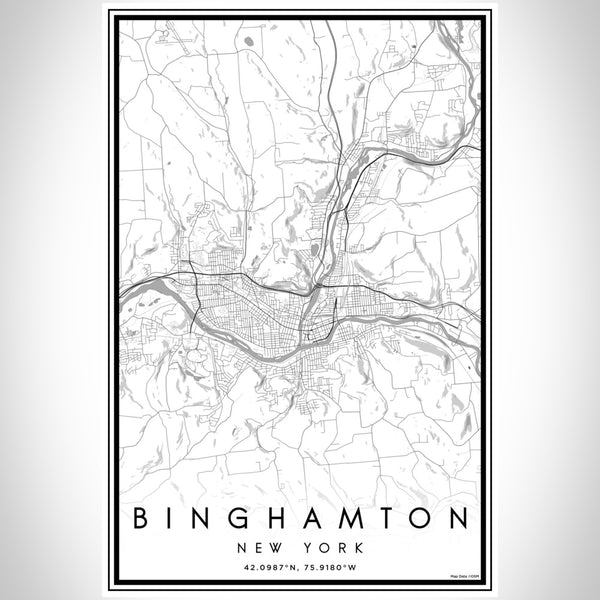Binghamton - New York Classic Map Print
