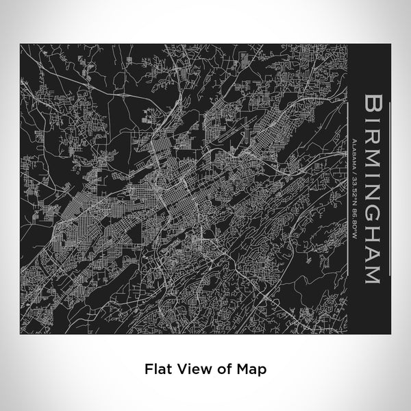 Birmingham - Alabama Map Bottle with Bamboo Top in Matte Black