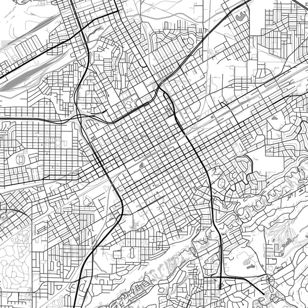 Birmingham - Alabama Classic Map Print