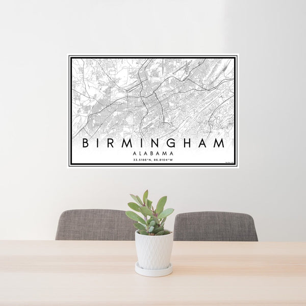 Birmingham - Alabama Classic Map Print
