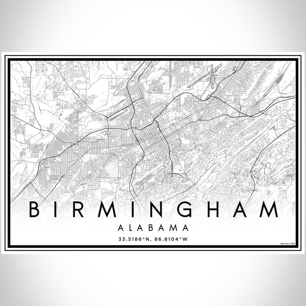Birmingham - Alabama Classic Map Print